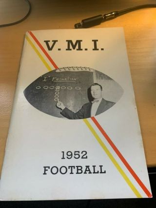 1952 Vmi Virginia Military Institute Football Media Guide