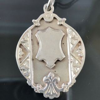 Antique Art Deco Sterling Silver Watch Fob Awards Medal 1920