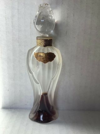 Antique Vintage Guerlain Chant D’aromes Perfume France Lalique ? Rosebud Bottle