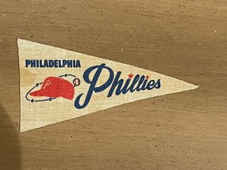 1963 Post Vintage Philadelphia Phillies Mini Pennant 3.  5 "