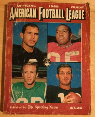 The Sporting News 1968 American Football League Guide Book
