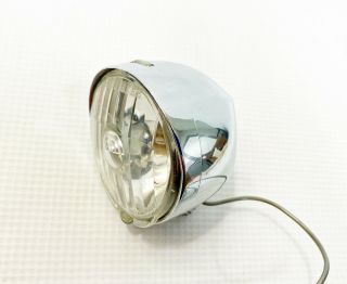 Vintage Round Chrome Headlamp For Bicycle -