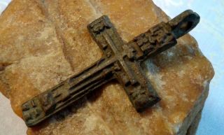Antique 18 - 19 Century Russian Orthodox " Old Believers " Large Cross Pendant