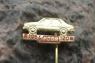 Vintage Skoda 105 120 130 Estelle Czechoslovakia Family Saloon Car Pin Badge