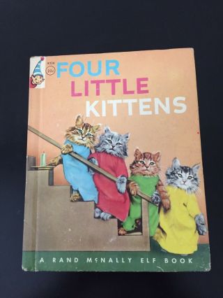 Vintage Four Little Kittens Book Rand Mcnally 1957