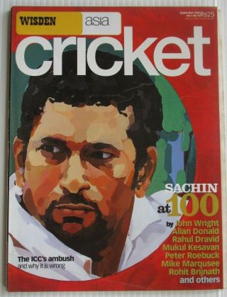 Wisden Asia Cricket September 2002 Issue Sachin At 100 Cover