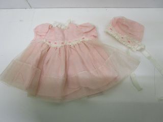 Vintage Dress And Bonnet For Baby Doll