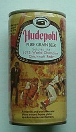 1975 Cincinnati Reds World Champions Hudepohl Beer Can