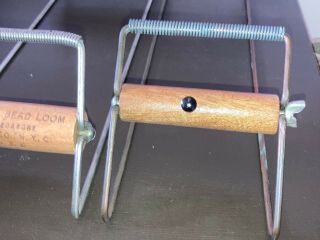 Set/Pair Vintage Wood Walco Bead Weaving Looms Seed Bead Jewelry Belts Crafts 3