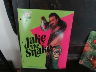 Wwf Vintage Jake The Snake Pocket Folder