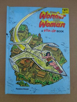 Vintage Wonder Woman Pop - Up Book Dc Comics - Random House 1980 Hardcover