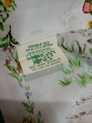 Vintage Holly Hobbie Double Bed Size Sheet Linens 1970s Fabric Morgan Jones 3