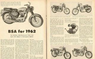 1962 Bsa Range - Royal Star 650 & More - 3 - Page Vintage Motorcycle Article
