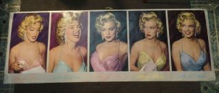 Vintage Marilyn Monroe 1987 Large Long Poster 74 " X 26 " Phil Stern