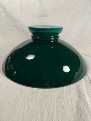Antique 10 " Cased Green Emeralite Glass Oil Keosene Student Lamp Shade