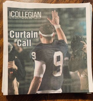 Trace Mcsorley Last Game Daily Collegian Newspaper Penn State Football 11 - 26 - 18
