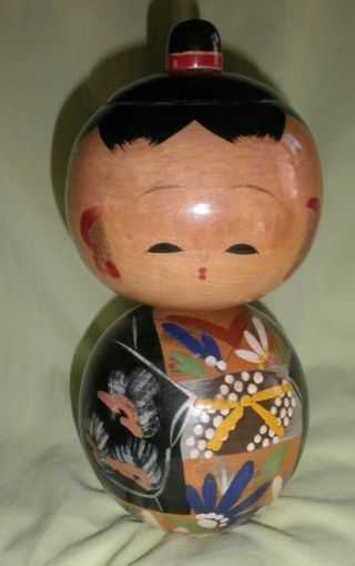 Vintage Japanese Kokeshi Wooden Doll,  8 " Man,  Made In Japan