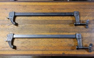 Rare Antique Tools Bar Clamp Set Vintage Blacksmith Woodworking Shop Tool 18 " ☆us