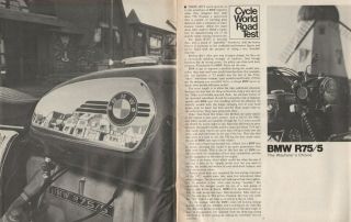 1974 Bmw R75/5 - Vintage 6 - Page Motorcycle Road Test Article