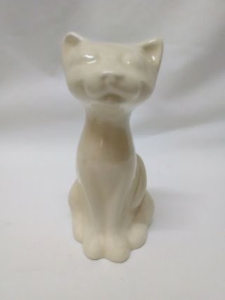 Vintage Royal Haeger Pottery Seated White Cat