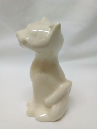 Vintage Royal Haeger Pottery Seated White Cat 2