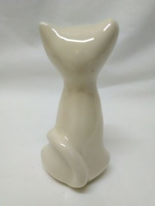 Vintage Royal Haeger Pottery Seated White Cat 3