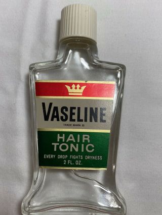 Vintage Vaseline Hair Tonic Bottle 90 Full