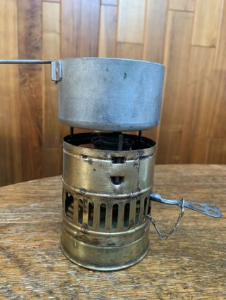 Vintage Optimus Svea 123 Brass Camp Stove Made In Sweden With Minipump Stove Cap