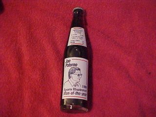 1987 Penn State Joe Paterno National Champions 10oz Coke Bottle