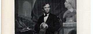 Antique Engraving of ABRAHAM LINCOLN,  Civil War,  by Alonzo Chappel 3