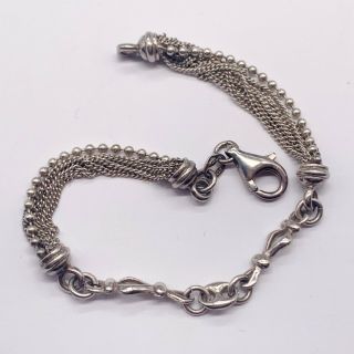Antique Victorian Solid Sterling Silver Albertina Watch Chain Style Bracelet