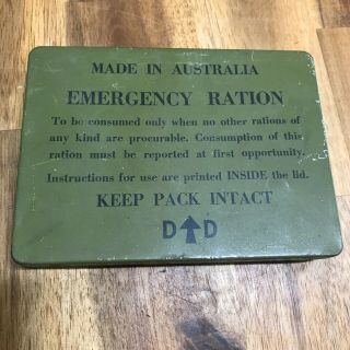 Australia Army Defence Force Vintage Emergency Ration Tin