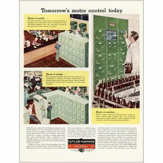 1951 Cutler Hammer Unitrol: Motor Control Vintage Print Ad