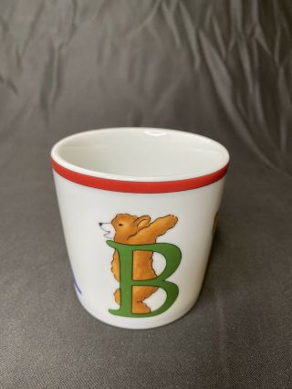 Vintage 1994 Tiffany & Co Alphabet Bears Childs Mug Cup Japan 3