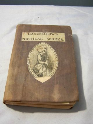 Vintage Embellished Poetical Henry Wadsworth Longfellow 1870 