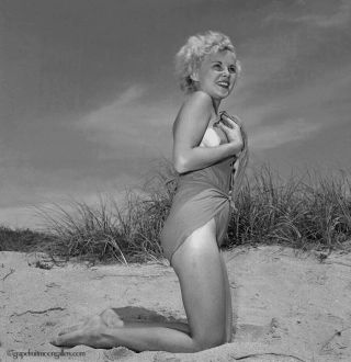 1959 Bunny Yeager Pinup Camera Negative Bottled Blonde Bathing Beauty