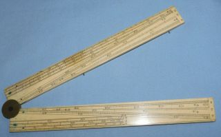 Antique Sector Rule Ruler - 19th Century - Very Fine By Pol - 6 - 12 Inches