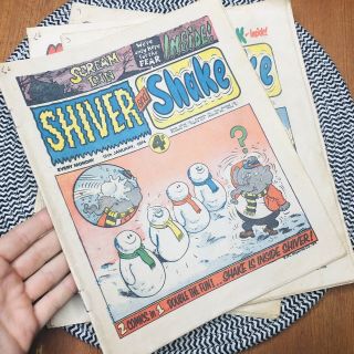Vintage 1970s Shiver And Shake Comics X4 Ipc Magazines
