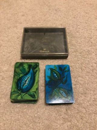 Vintage Hallmark Double Deck Playing Cards Peacock Bridge Complete Pre - Owned