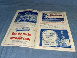 1953 York Yankees vs.  Boston Red Sox Game Program,  Scorecard VTG Ephemera 3