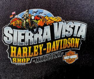 Harley Davidson Sierra Vista AZ 10th Anniversary Black t shirt XL 2