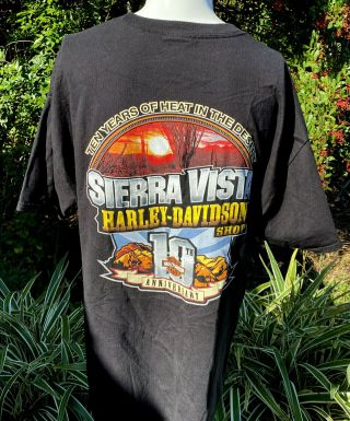 Harley Davidson Sierra Vista AZ 10th Anniversary Black t shirt XL 3