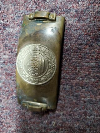 Antique Wwi Gott Mit Uns Imperial German Military Uniform Brass Belt Buckle