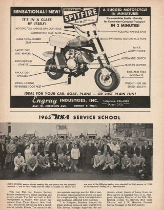 1965 Bsa Motorcycle Service School Eastern Dealer Meeting - Vintage Article