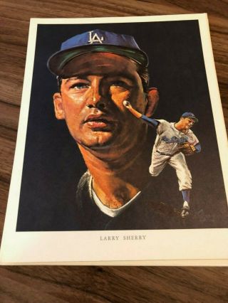 Larry Sherry 1962 Union 76 Nick Volpe Los Angeles Dodgers Print