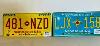 Set Of 2 Mexico License Plates Centennial And Land Of Enchantment Random 
