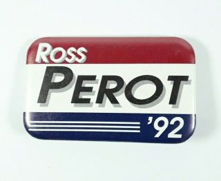 Vintage 1992 Ross Perot Political Presidential Campaign Pin 1 1/2 " X 2 3/4 "