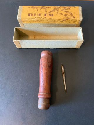 Vintage Oliveros Duc - Em Tone Hand Made Duck Call,  Box
