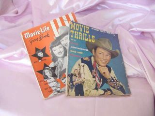 Vintage Hollywood Movie Cowboy Photo Magazines Roy Rogers Dale Evans 1948 & 1950