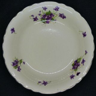 Vintage A.  J.  Wilkinson Ltd Royal Staffordshire Honeyglaze Violets Soup Bowl